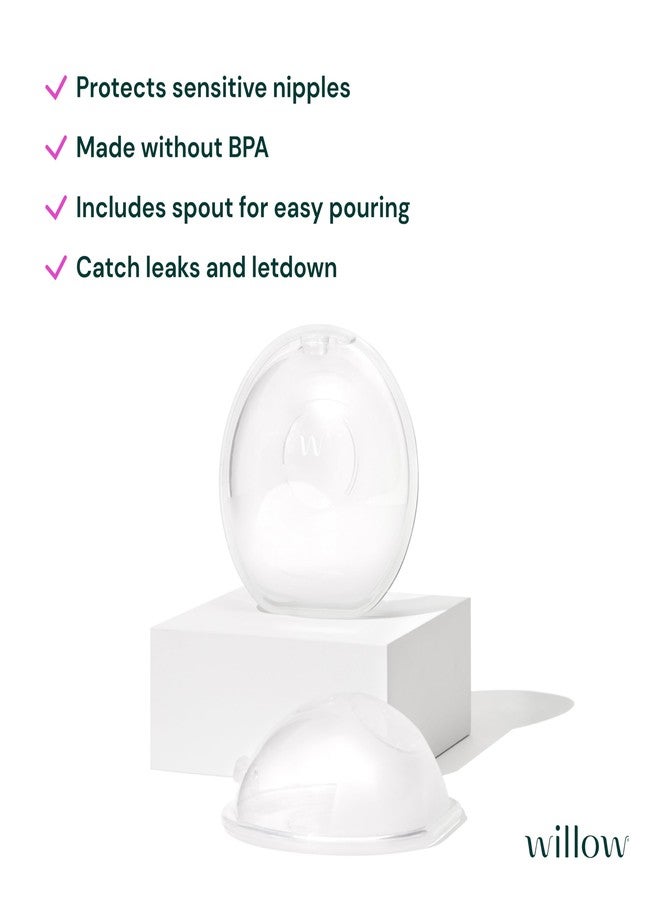 Willow Catch-All Milk Cups, 2 Pack, Wearable Milk Collector for Nursing Moms; Breast Shells for Milk Collection and Protects Sensitive Nipples, Made from BPA-Free and Food-Safe Silicone - Image 3
